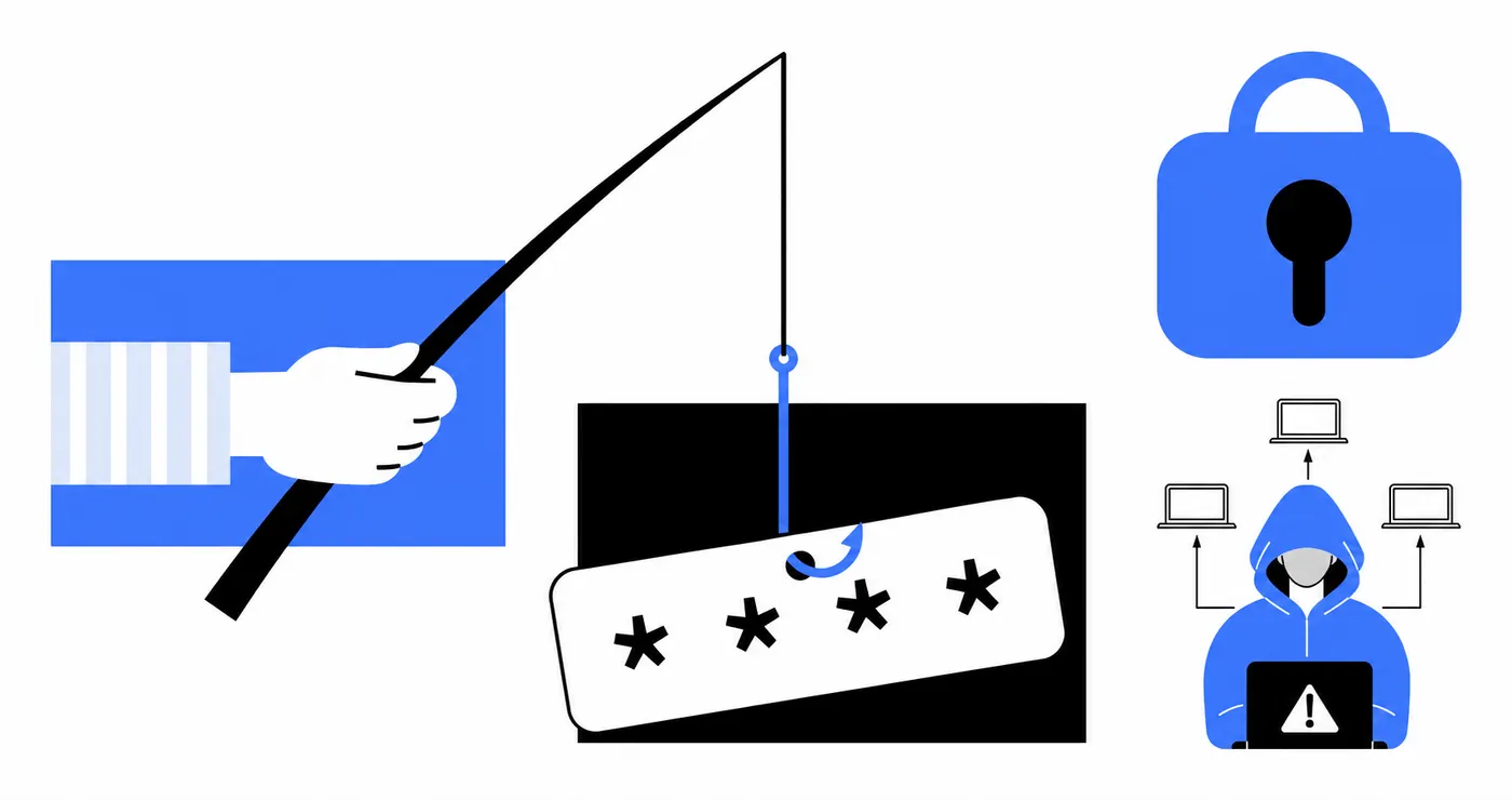 Digital security concept showing a browser prompt and protected clipboard workflow